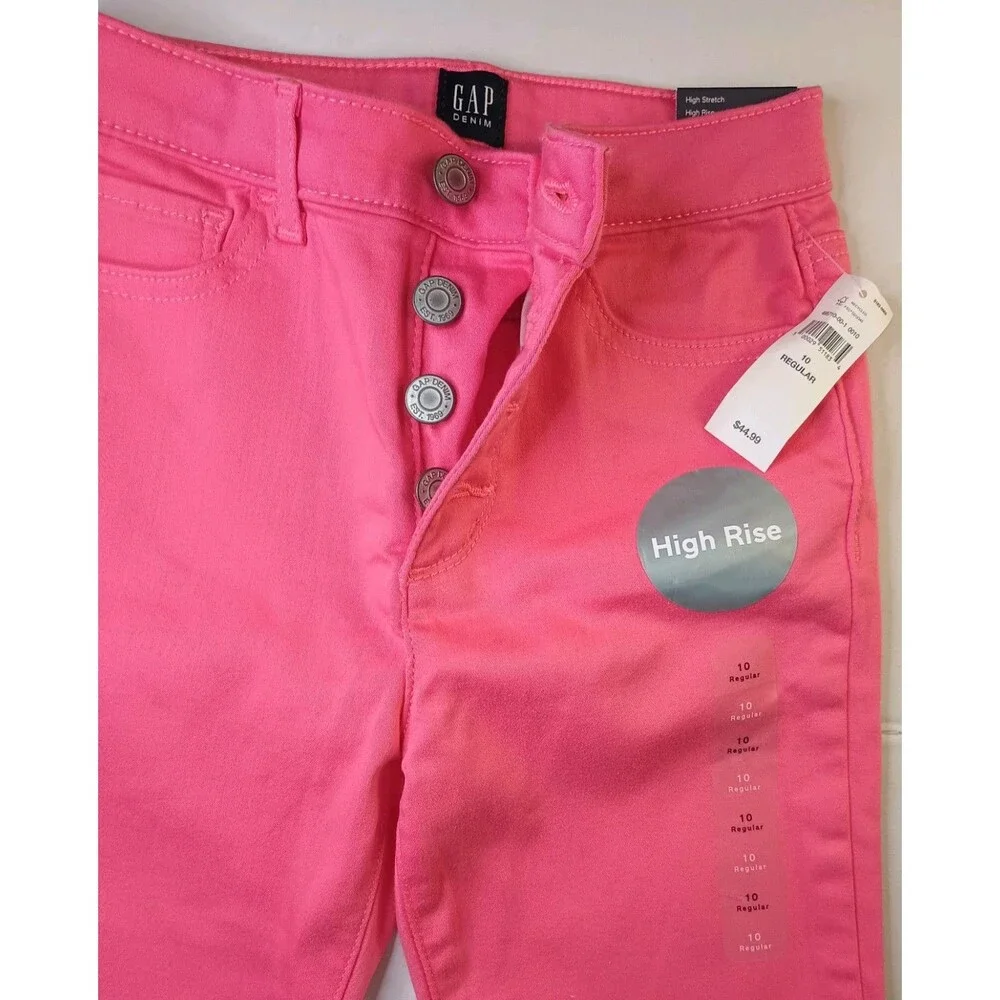 GAP Girls Jeans Size 10 Pink High Rise Jegging Denim Stretch NEW (P0033B6)